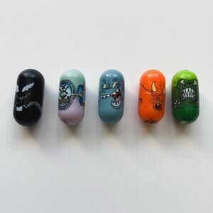 Mighty Beanz Lot of 5 Venom Triceratops Raptor Shark UFO Series 1 to 3